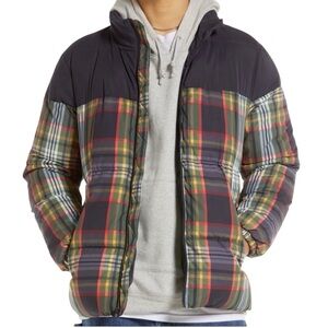 Nordstrom BP Plaid Quilted Puffer Jacket NEW